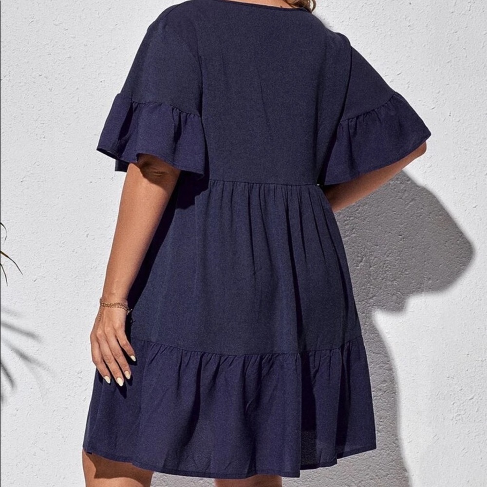 Boho ruffle hem smock dress - Picture 15 of 16